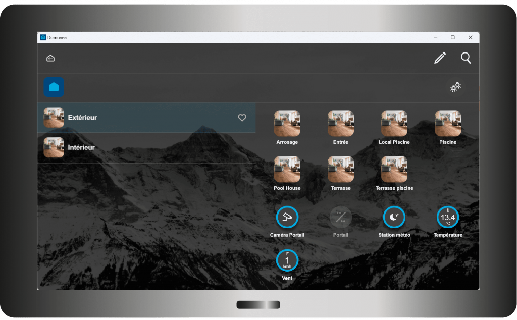 Support tablette domotique