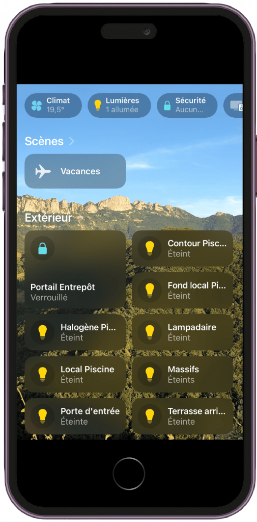 Support téléphone domotique